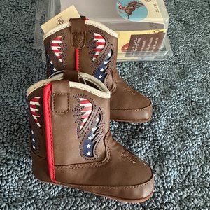NWT Ariat Lil Stompers infant cowboy boots size 4